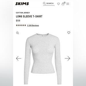 Skims Cotton Jersey Longsleeve
